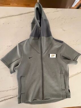 Purdue Boilmakers Nike Sideline Showout Short Sleeve Hoodie Jacket XXL Gray